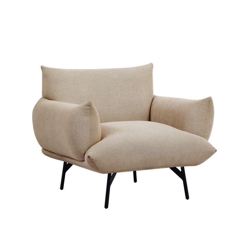 Fauteuil d'appoint rembourré simple surdimensionné Living, Beige