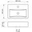 Belfry Bathroom Rolen 3200mm Ceramic Rectangular Countertop Basin Bathroom Sink with Overflow-41906602