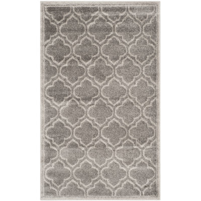 Tapis abstrait gris / gris clair Ammundsen