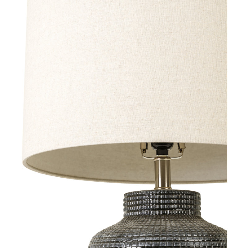 Lampe de table Kael, Noir, noir, noir, noir, Beige