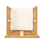 Ensemble de fauteuil club et table d'appoint 2 pièces Caydon, finition en bois brun avec motif à double vitrage