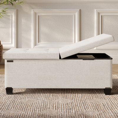 Banc de rangement avec repose-pieds Vérrant