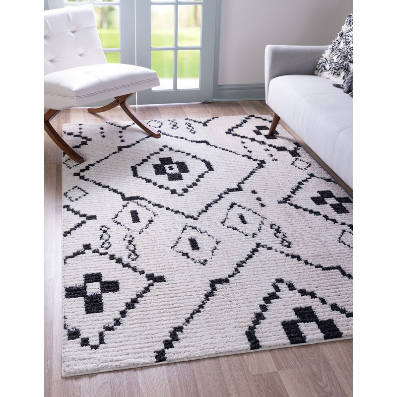 Tapis à motif abstrait Victorville, Rectangle 4 pi x 6 pi