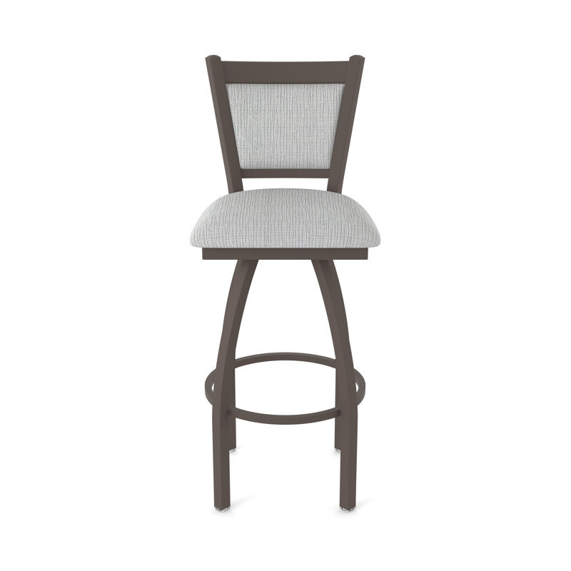 Tabouret pivotant Hadleigh, Tissu - alpin graphique, Bronze, Tabouret de bar (siège d’une hauteur de 30 po)