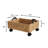 Adaline 18.11" Classic Farmhouse Handwoven Hyacinth Rectangular Underbed Storage Bin with Wheels and Handles-113468631