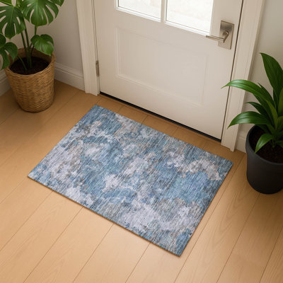 Premium Machine Washable Pinkston Abstract Rug