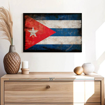 Drapeau cubain antique Borges