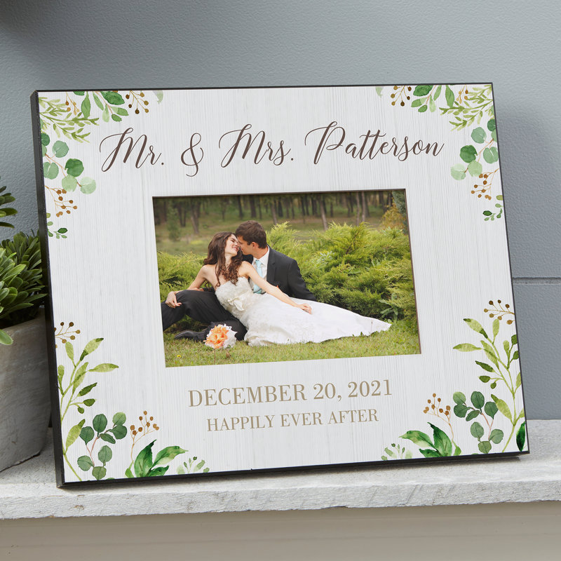Cadre horizontal personnalisé 4 po x 6 po Laurels Of Love, Oui