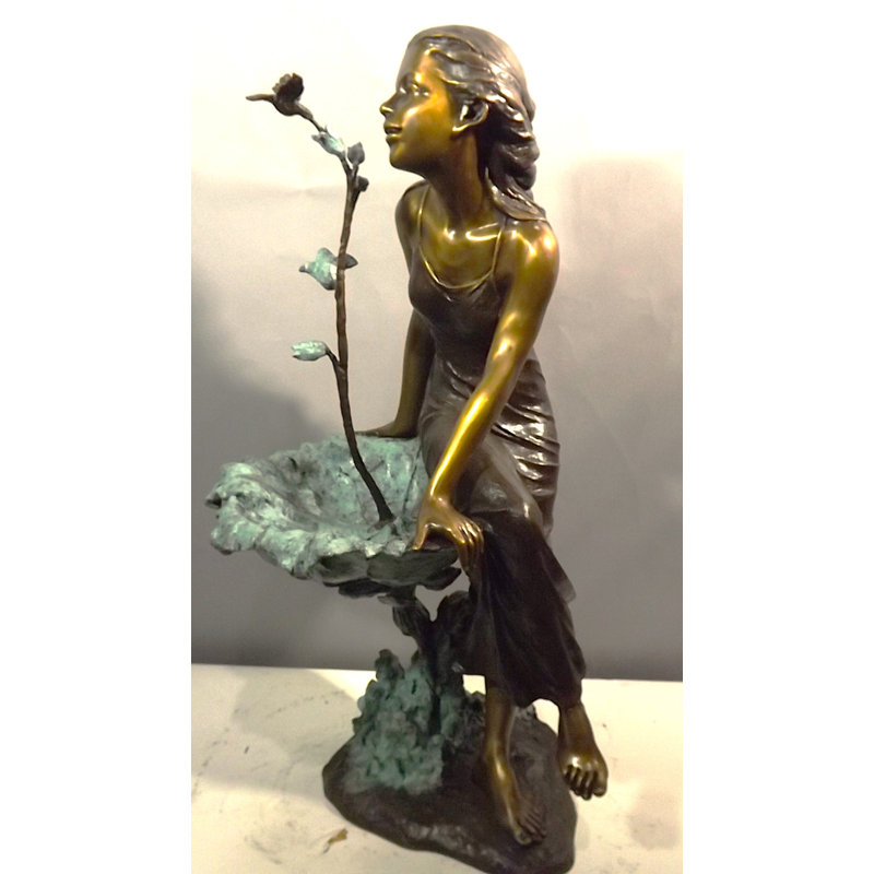 Water Resistant UV Resistant Bronze Garden Statue