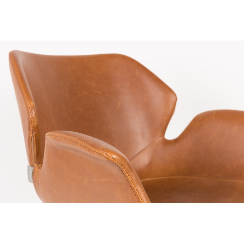 Nikki Swivel Task Chair, Brown