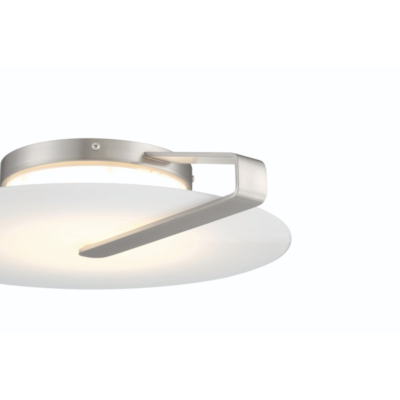 Plafonnier encastré 16,75 po Nuvola, Nickel / blanc