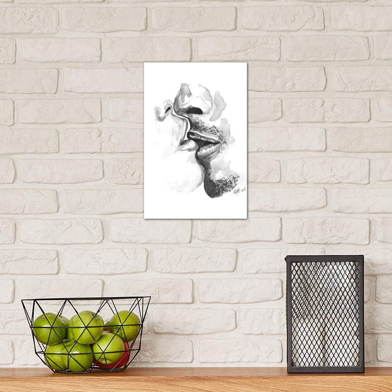 Kiss - Wrapped Canvas Print, 20.32 cm H x 30.48 cm W
