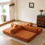 Canapé à compression de 78,8 po, canapé-lit convertible au sol avec accoudoirs avec dossier coussiné, canapé-lit futon confortable, causeuse modulaire désossée, tissu en velours côtelé, pour le salon, la chambre à coucher-133264914-133264916
