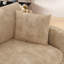Fauteuil d'appoint rembourré avec repose-pieds en chenille-1056189599