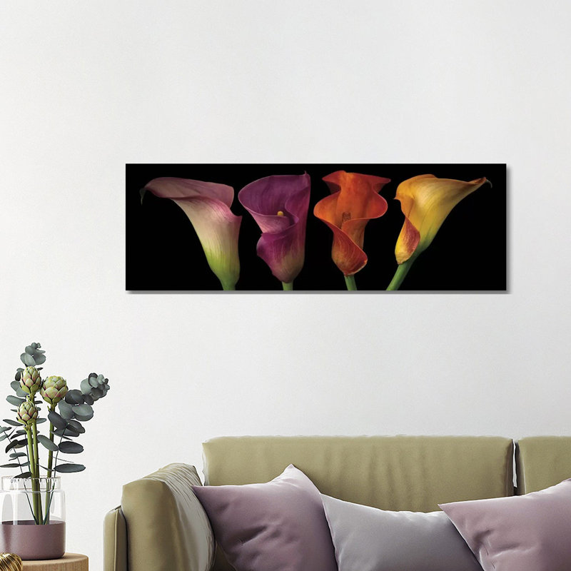 Jewel Calla Lilies by Assaf Frank - Panoramic Gallery-Wrapped Canvas Giclée on Canvas, 121.92 cm H x 40.64 cm W x 1.91 cm D