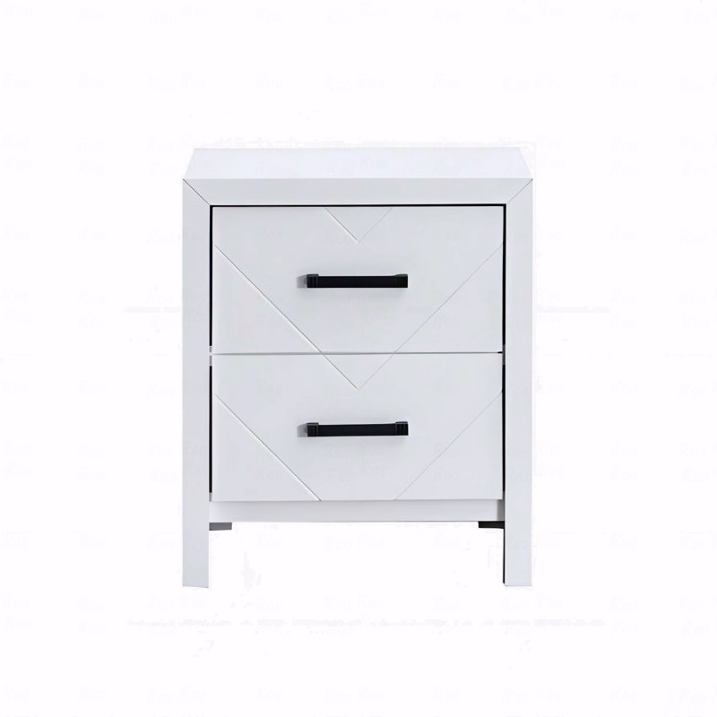 Morris 2 Drawer Nightstand White, White