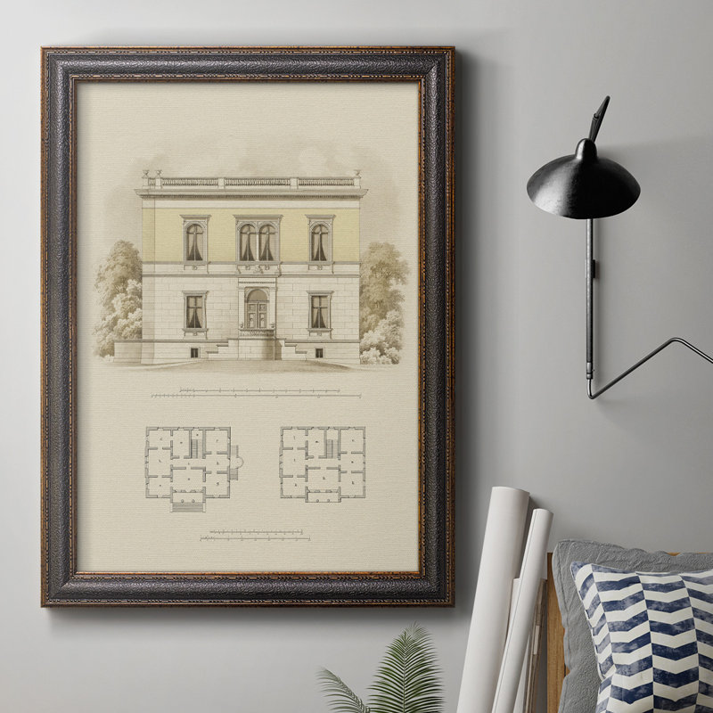 Estate and Plan V - Toile encadrée de qualité supérieure - prête à être accrochée, H 20 po x l 16 po x P 2,5 po