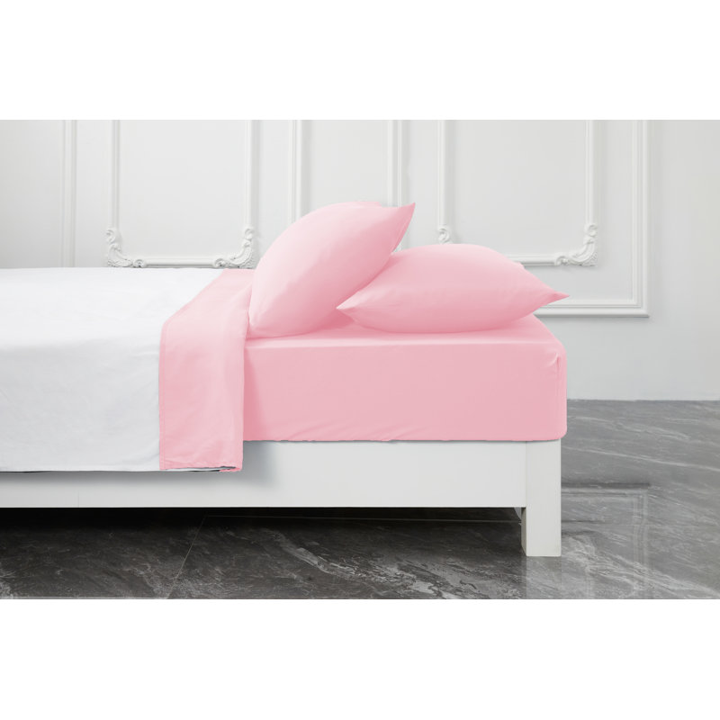 Premium Rayon from Bamboo Sheet Set Deep Pockets, Cooling, Ultra Soft and Breathable, Pink