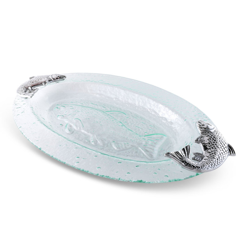 Plateau en verre saumon Coastal