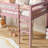 Low Loft Bed Twin Size With Ladder, Wooden Loft Bed For Kids, Junior, Young Teens, Pine Wood Twin Bed Frame, Space-Saving Design, No Box Spring Needed, Easy Assembly, Pink-1245536877