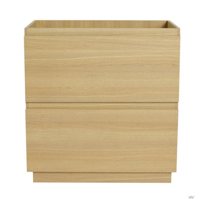 Meuble-lavabo de salle de bain 30 po sans lavabo, meuble-lavabo de salle de bain encastré moderne avec double tiroir, meuble-lavabo de salle de bain autoportant, bois d'ingénierie
