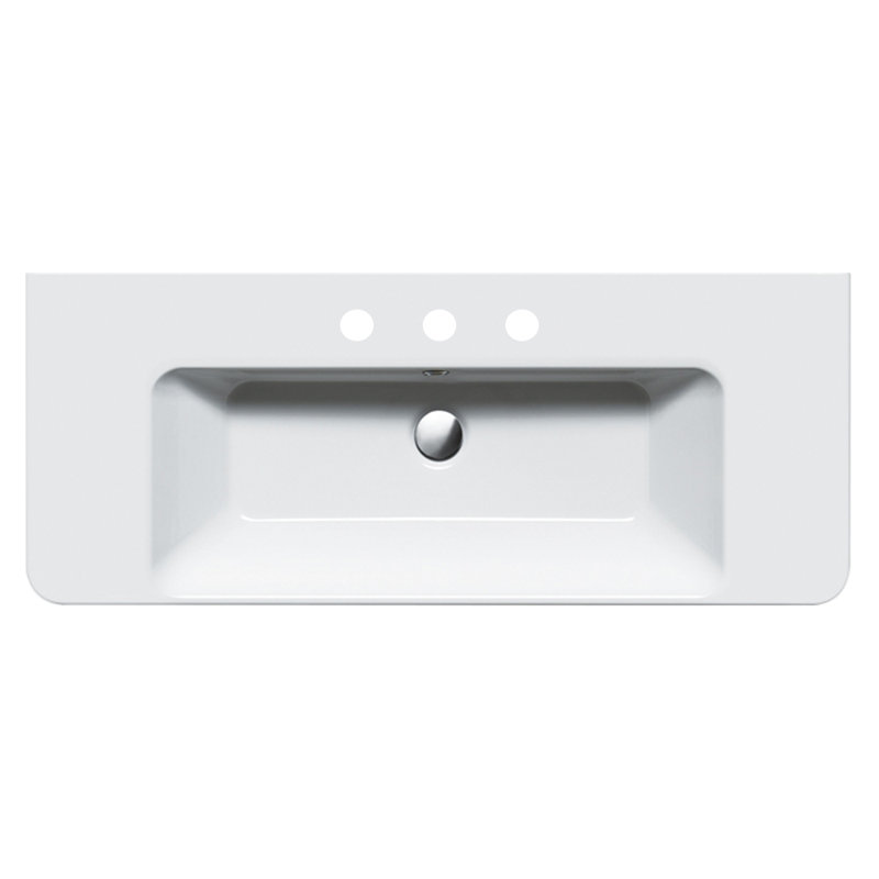 Proiezioni 41.34'' L Bathroom Sink, 8" Centers