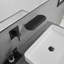 Robinet de lavabo de salle de bain mural à poignée simple - noir mat