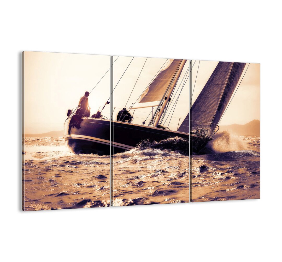 3-tlg. Leinwandbilder-Set - Fotografie „Sail, Sailor”