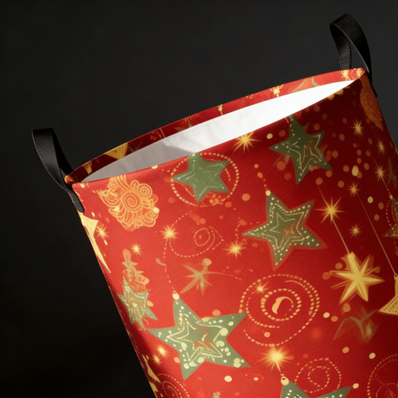 Large Collapsible Storage Bin With Christmas Tree Design, 100L Laundry Hamper And Organizer Basket, Durable Water-Resistant Oxford Fabric For Bathroom, Toys, And Clothes