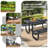 Outdoors Steel Picnic Table with Benches Set , Patio Dining Table Set, Thermoplastic Coated Picnic Table, Commercial-Grade Seating,  Anti-Rust Long Life Span-1343344043-1345408629