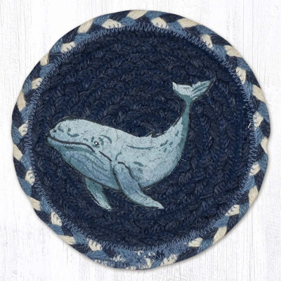  LC-525 Beluga Whale Round Large Coaster 7"x7"
