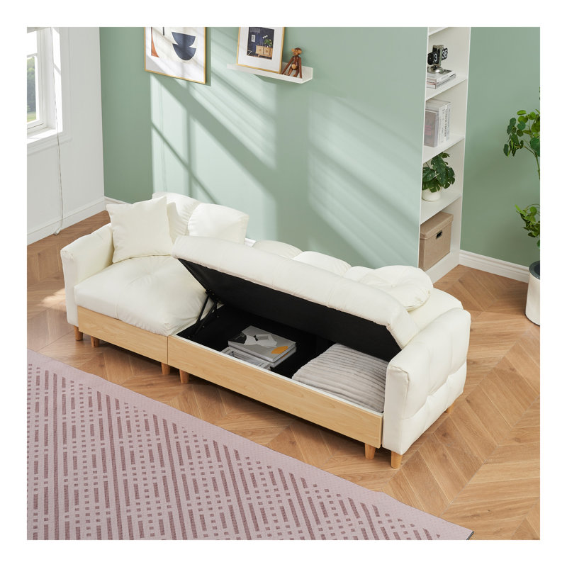 technologie canapé en tissu trois canapés-lits relevables Canapé-lit avec armoire de rangement Le canapé est doux et confortable et convient aux salles de réunion, aux salons et aux chambres à coucher