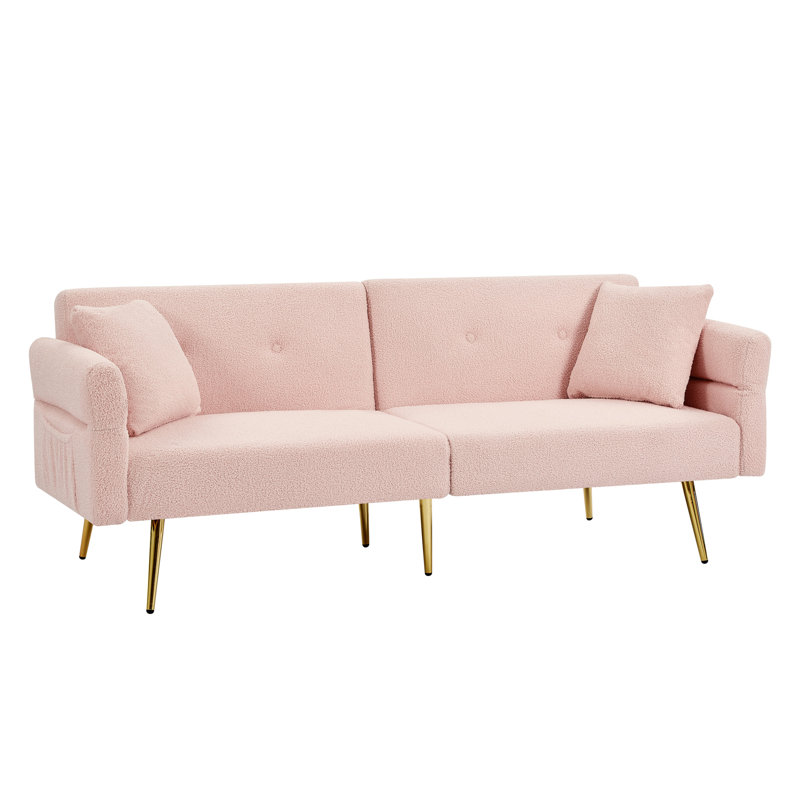 Canapé-lit d'appoint rembourré Modern Modern, Rose