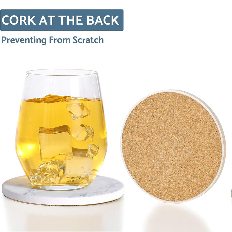 Coasters with Holder Cork Base for Cups