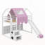 Structure de lit simple en forme de mezzanine en bois avec tente et base de lit en bois-26993287
