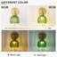 Ensemble de 2 appliques murales à brancher, applique murale rétro avec abat-jour en verre vert tulipe, applique murale avec interrupteur et cordon de lampe murale, ensemble de 2 appliques murales dorées-1890662771-1890662773