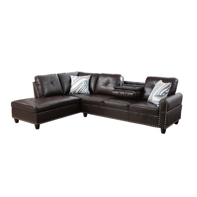 Morgynn 2 - Piece Vegan Leather Sectional -  Winston Porter, F95A9097FB064A37AE2052C35C2E5816