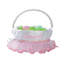 Doublure personnalisée en tutu avec nom rose sur papier blanc-29543579