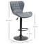 Cissell Swivel Upholstered Adjustable Height Counter Stool with Metal Frame-1603632210