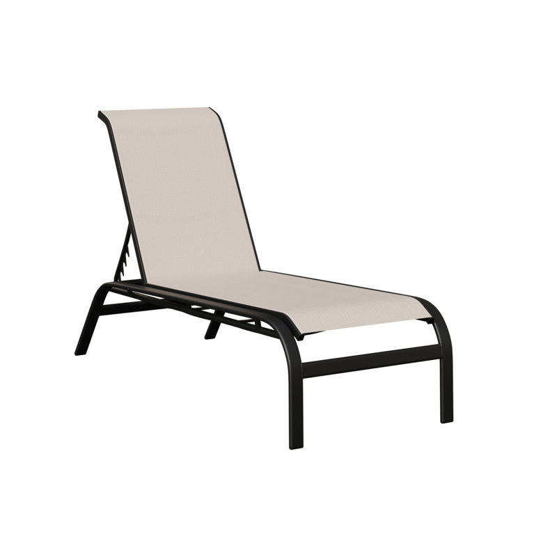 Chaise longue sans accoudoirs Berlin Gardens Murphy, Noir mat, Beige