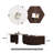 Pompilie 2-Piece Modern Coffee Table Set, Small Living Room Table with Hexagonal Storage Cabinet
