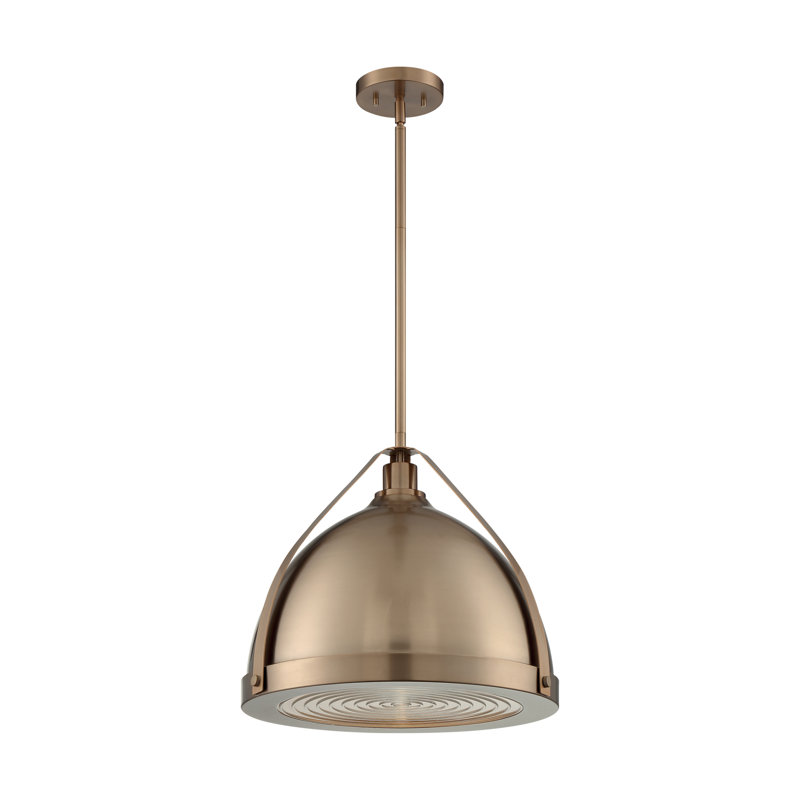 Ebru 1 - Light Unique/Statement Pendant, Burnished Brass, 15.38" H x 17.63" W x 17.63" D