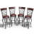 Guin Swivel Upholstered Faux Leather Counter Stool