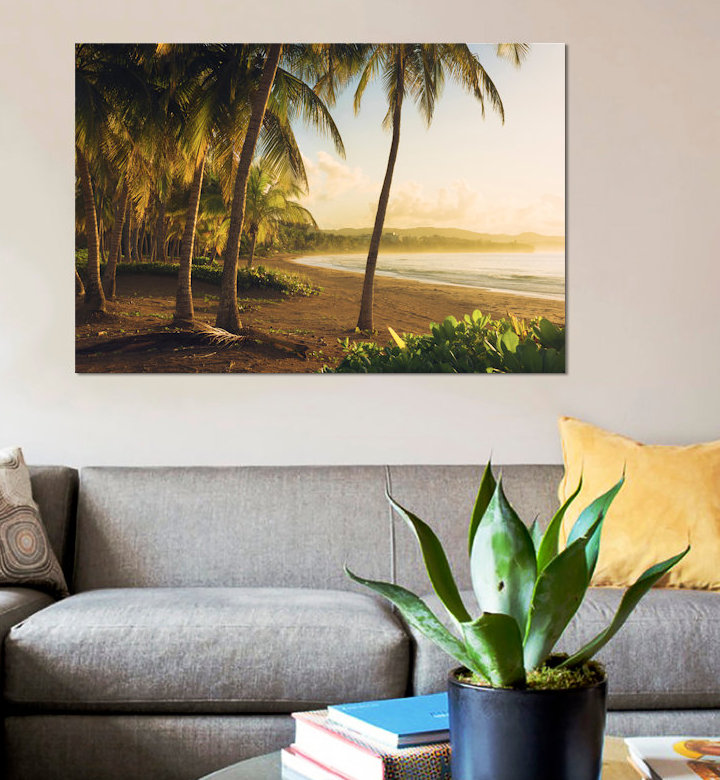 Reproduction de photo sur toile tendue, "Goldenlands Puerto Rico" par Stefan Hefele, H 12 po x l 18 po x P 1,5 po