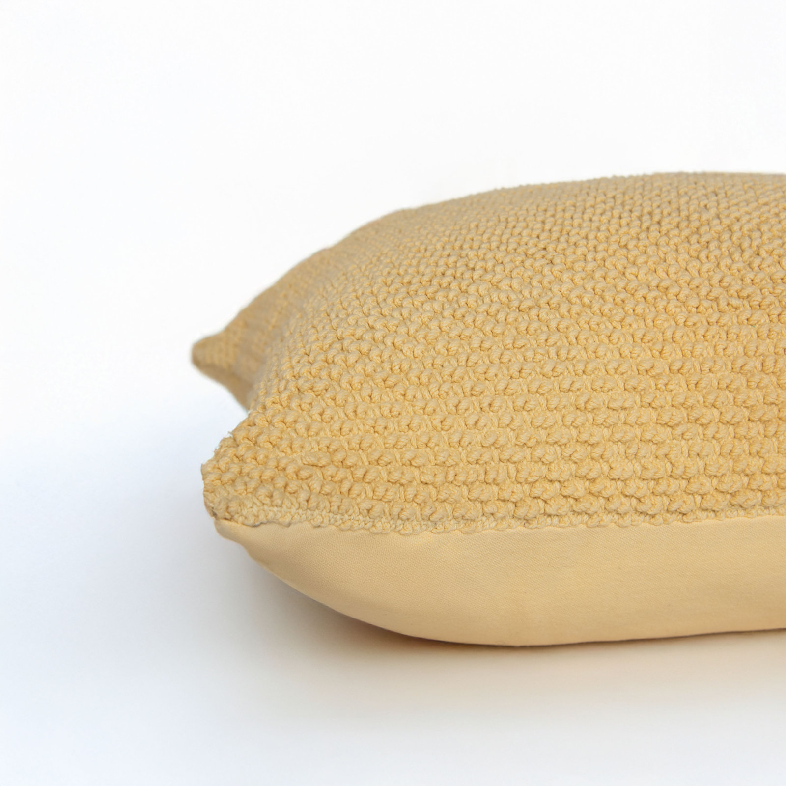 Mansel Textured Throw Pillow, Butter Yellow, Square 20", Polyester