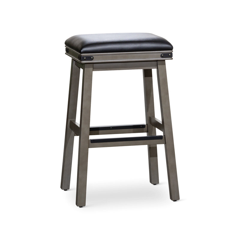 30" Bar Height Saddle Stool, Gray