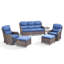Ensemble de conversation de jardin en rotin pour 5 personnes avec repose-pieds-948349399-948349416