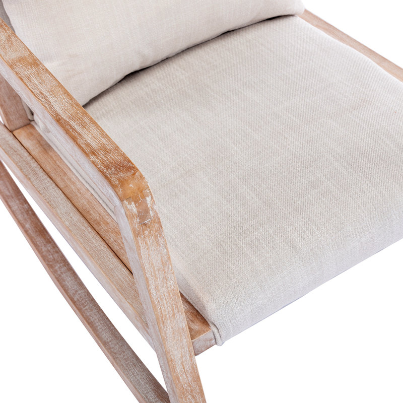 Godson Upholstered Rocking Chair, Beige