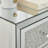 Crushed Diamond Mirrored 3-Drawer Nightstand