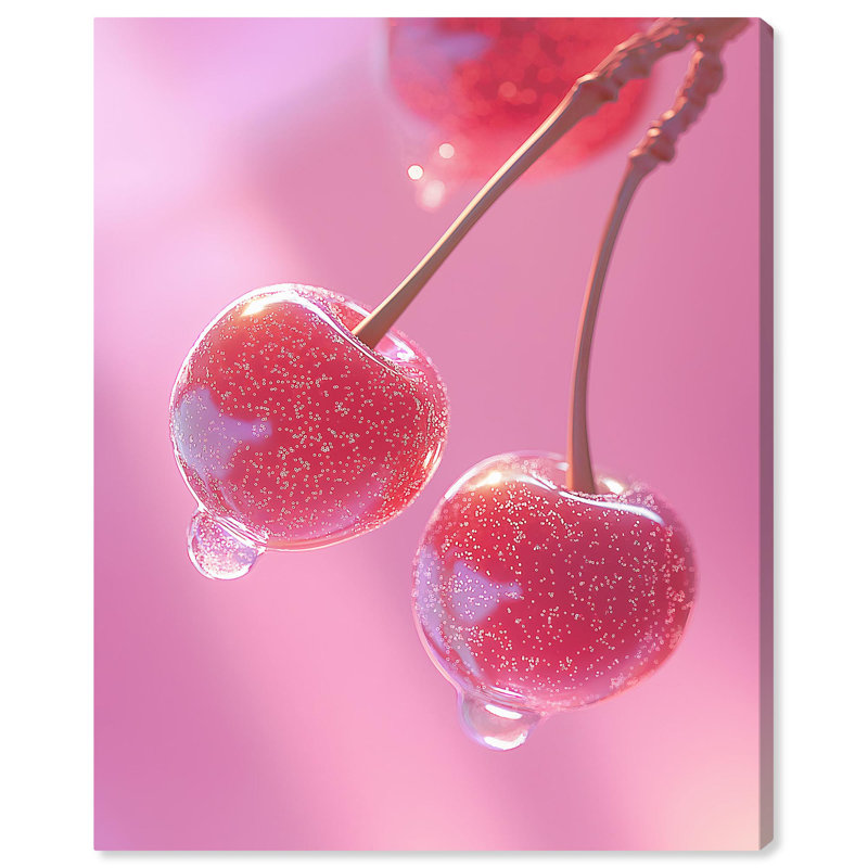 «Pale Cherry Glow» par Art Remedy, Toile tendue, H 45 po x l 36 po x P 1,5 po